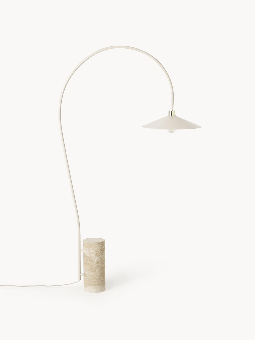 Ilkley Arc Lamp with Travertine Base