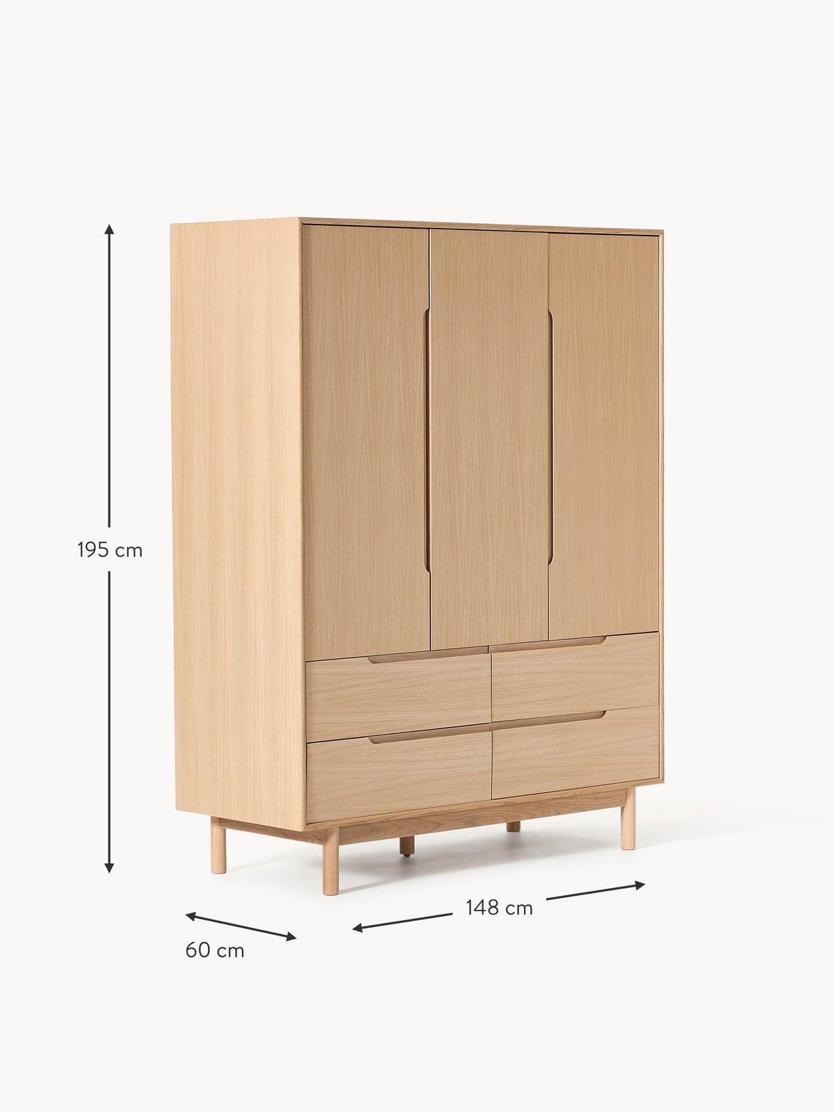 Ilkley Wardrobe, 3-doors