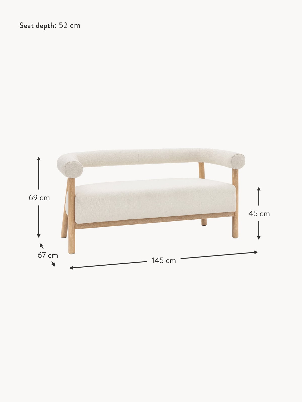 Ingleby Bouclé Sofa (2-seater)