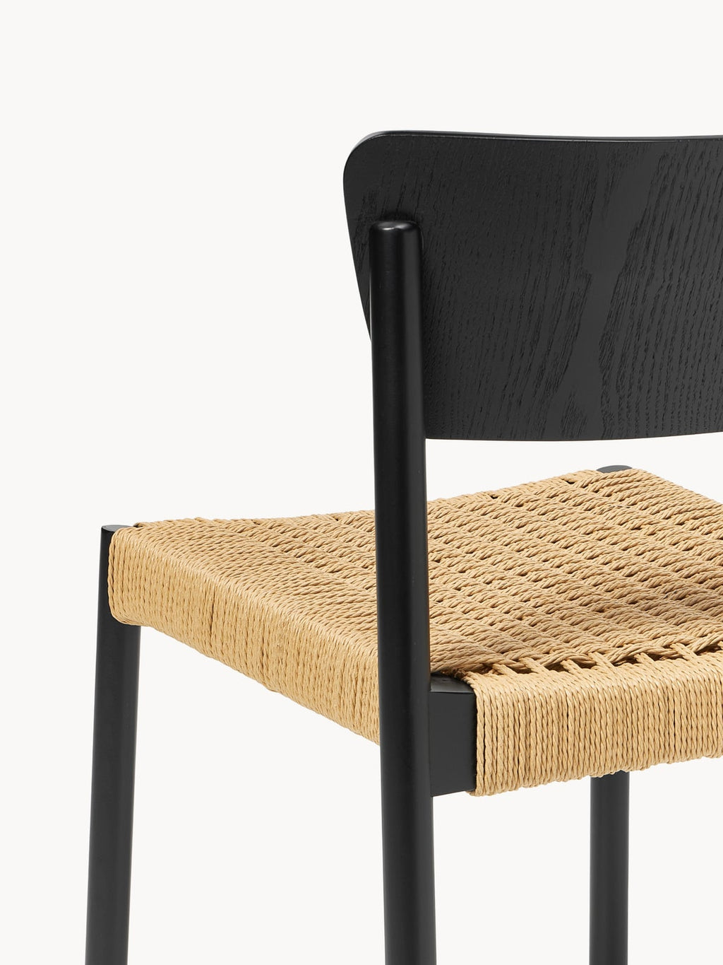Ingram Wooden Dining Chairs with Rattan Seat, Set of 2