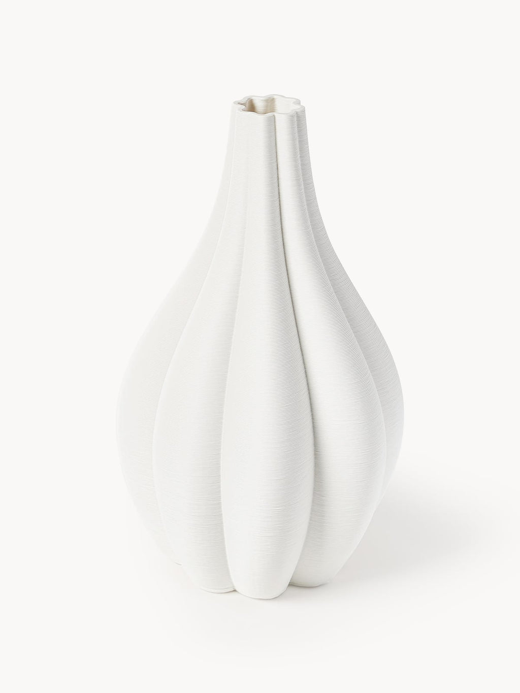 Isbourne 3D Printed Porcelain Vase, H 40 cm