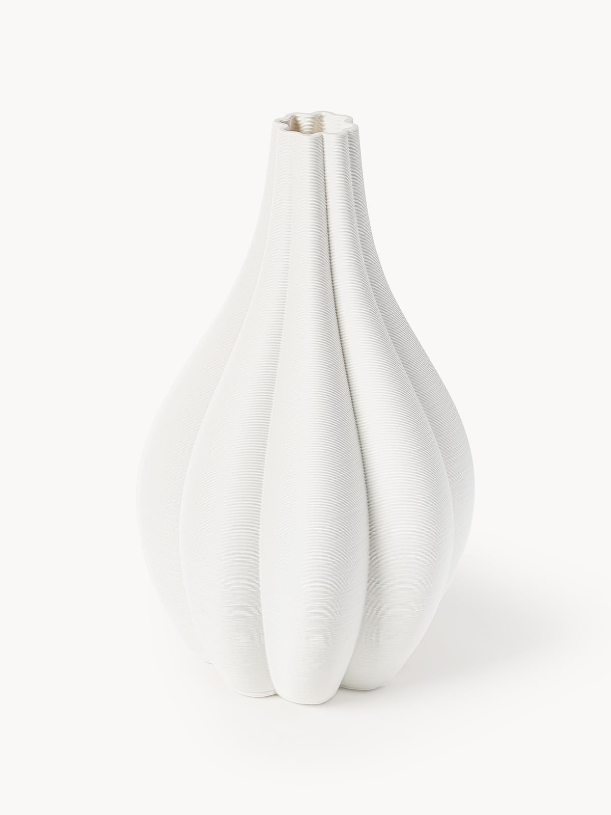 Isbourne 3D Printed Porcelain Vase, H 40 cm