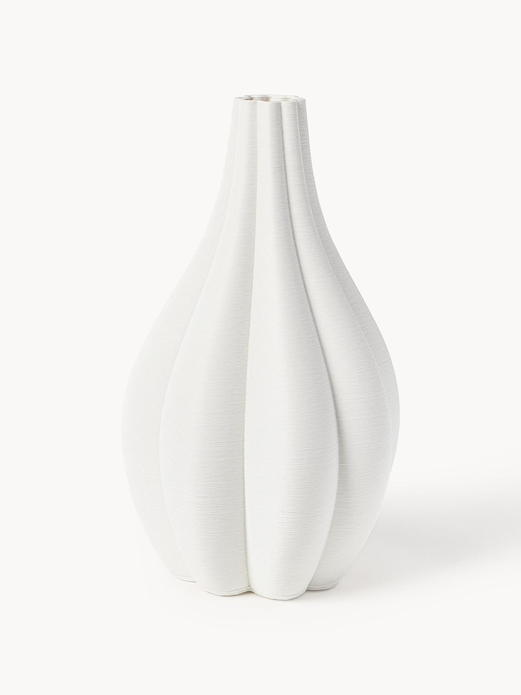 Isbourne 3D Printed Porcelain Vase, H 40 cm
