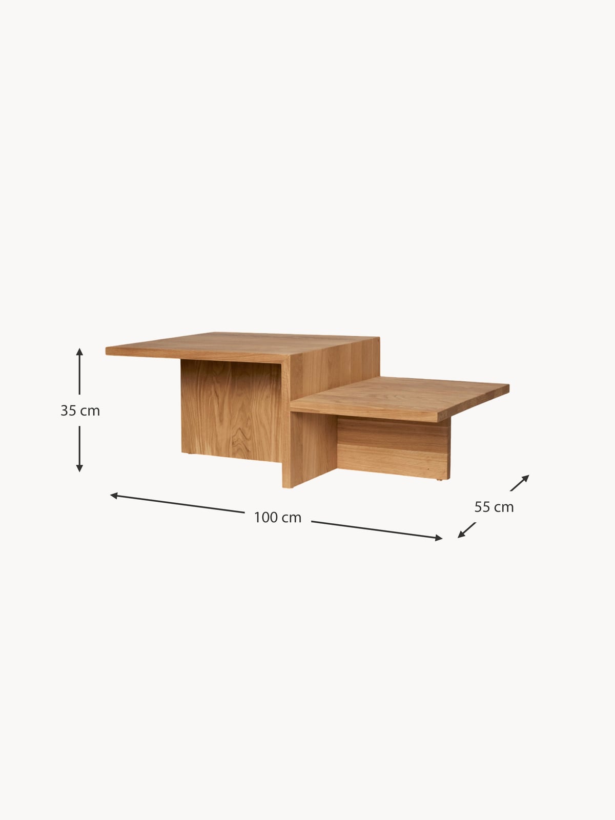 Isbourne Oak Wood Coffee Table