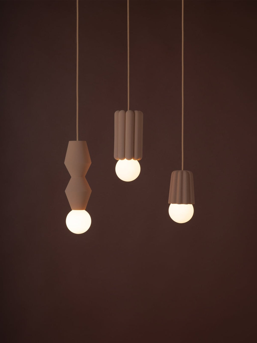 Isbourne Small Handmade Dimmable Pendant Light STUCCO No. 1