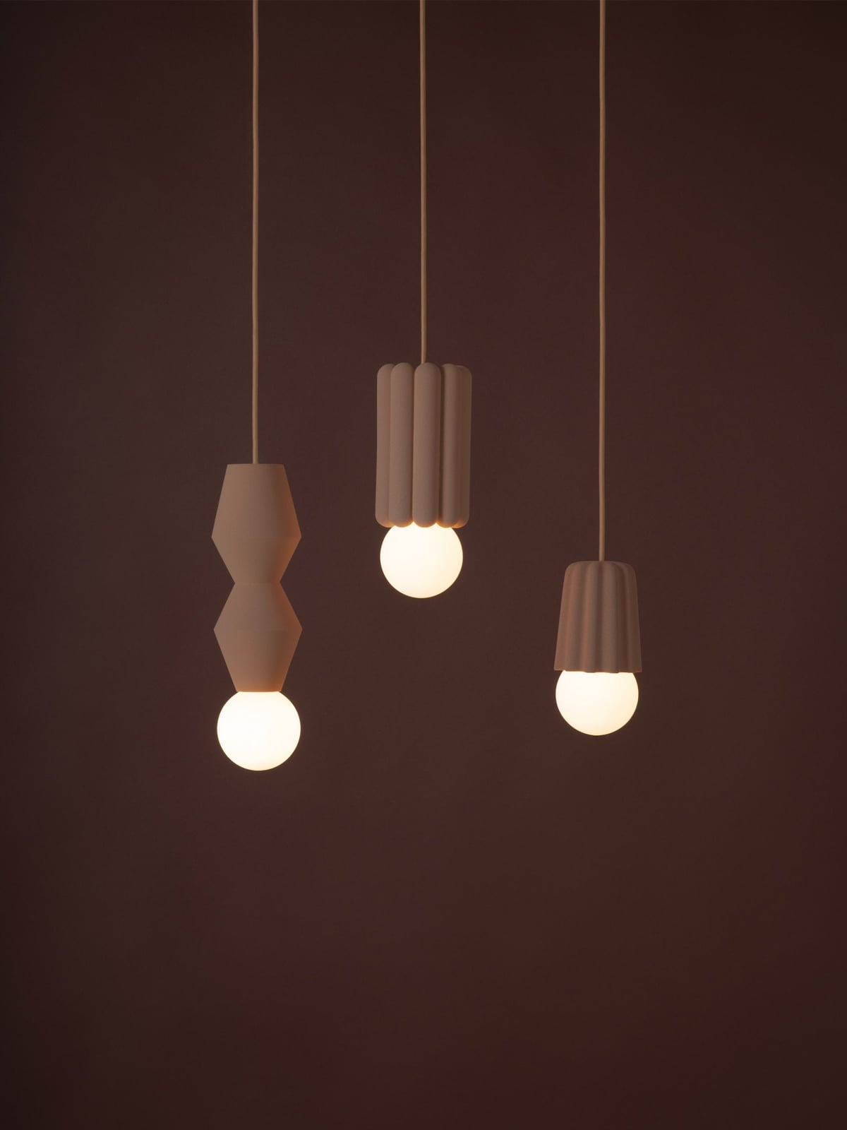 Isbourne Small Handmade Dimmable Pendant Light STUCCO No. 1