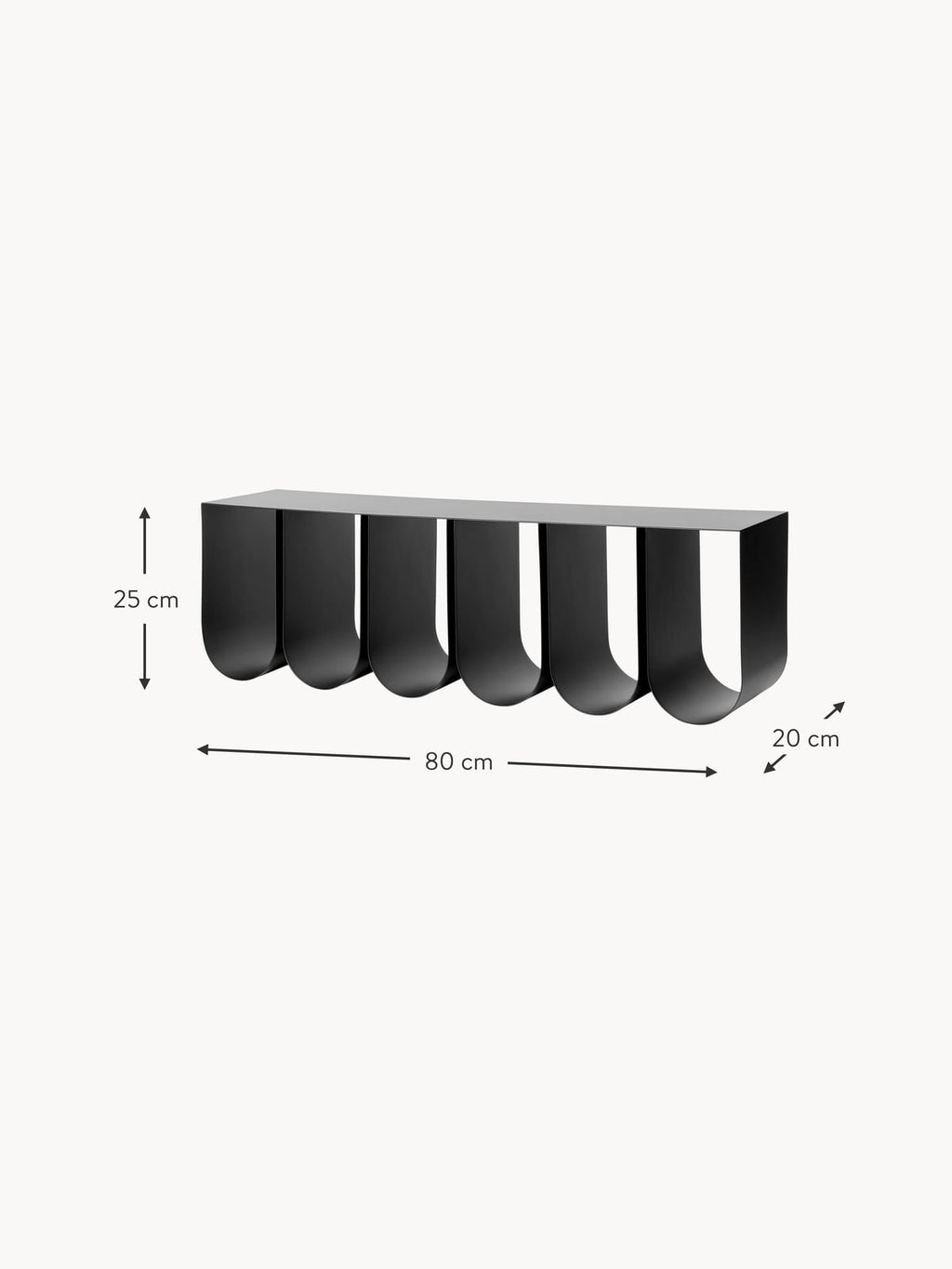Ivybridge Metal Wall-Mounted Shelf