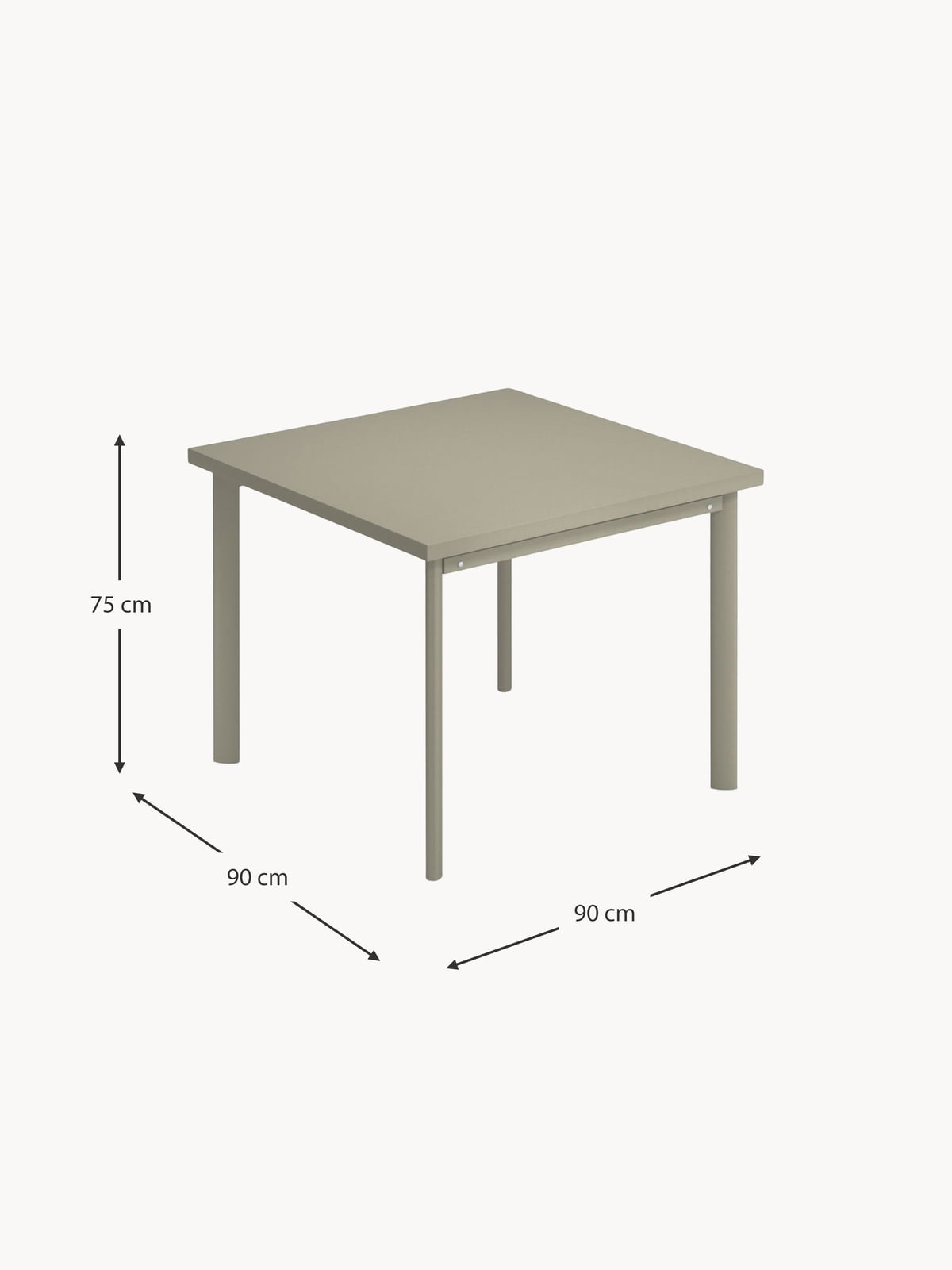 Jedburgh Garden Table, 90 x 90 cm
