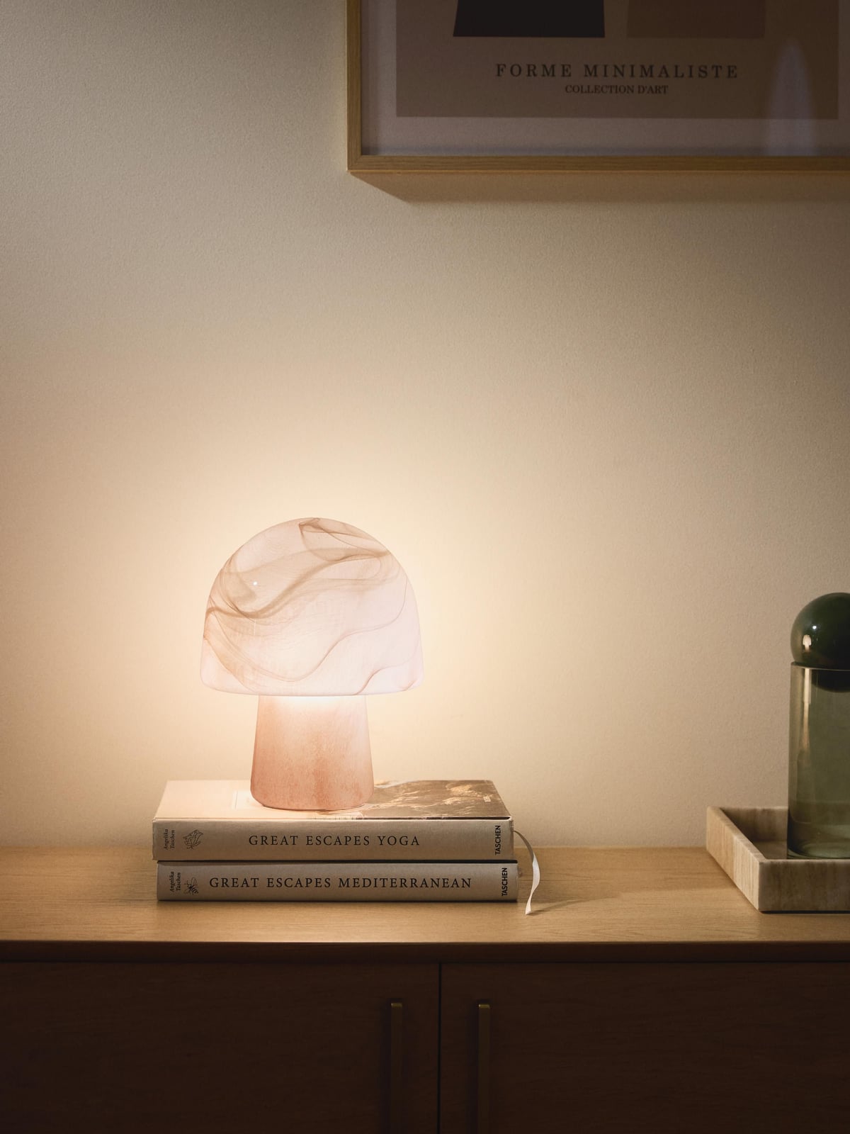 Jedburgh Small Marble Effect Table Lamp