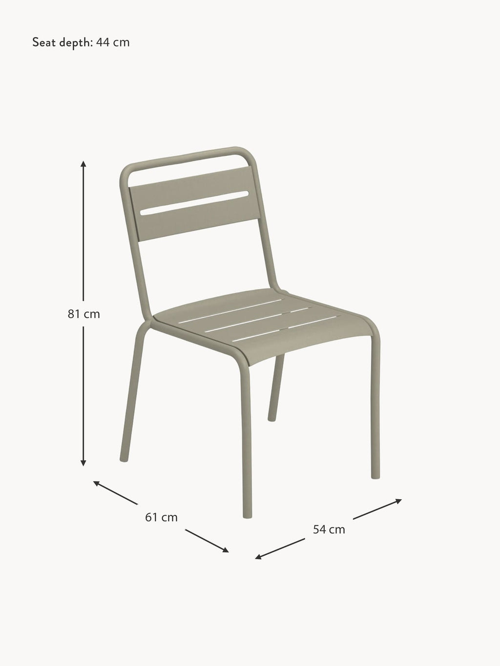 Jedburgh Stackable Garden Chairs, Set of 2