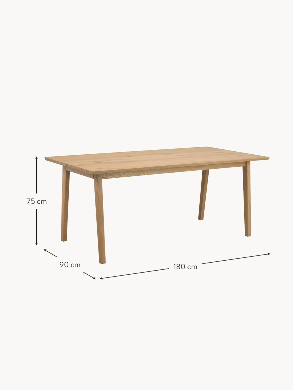 Jennings Extendable Dining Table, 180 - 280 x 90 cm
