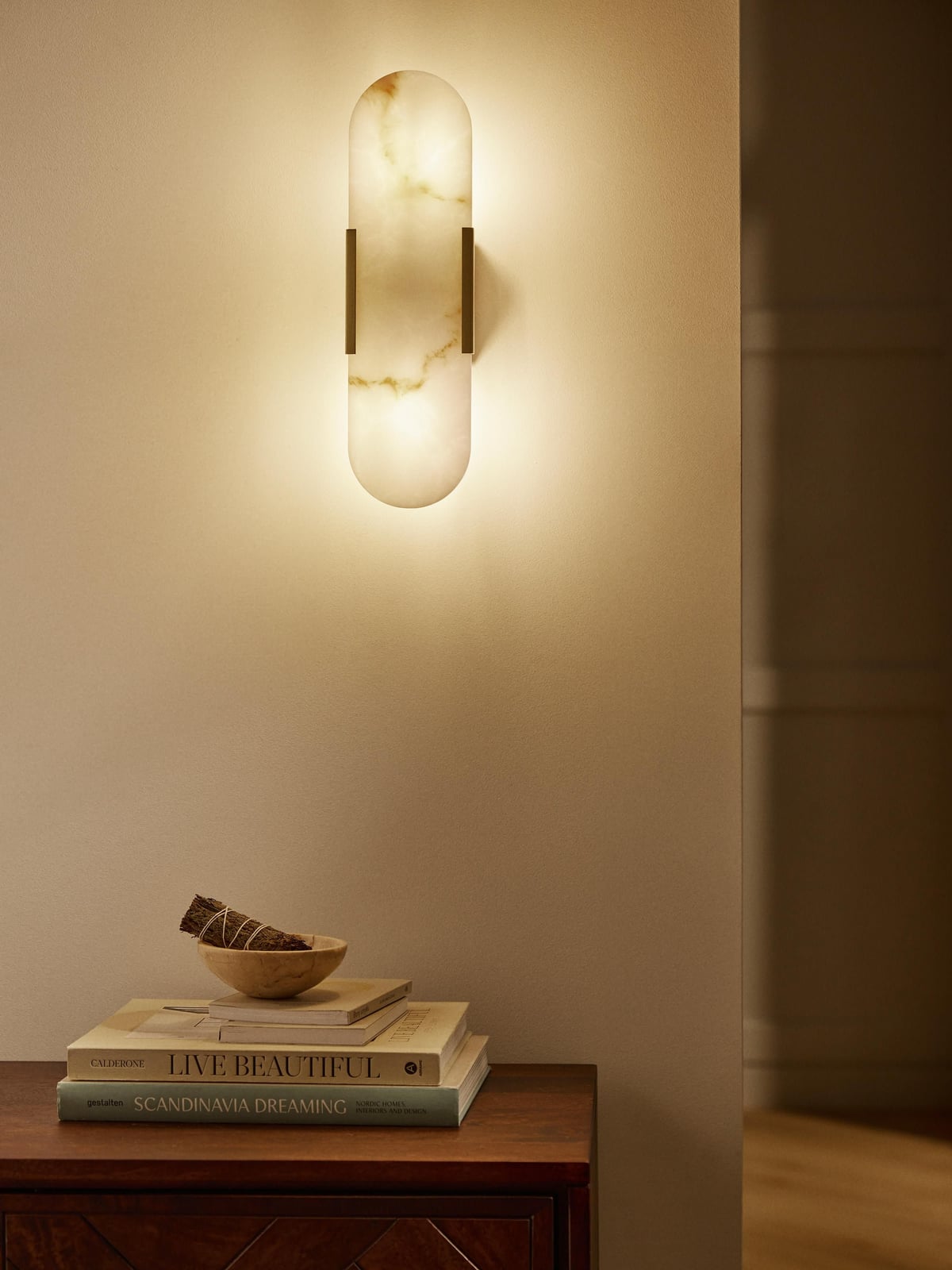 Jennings Marble Effect Wall Lamp