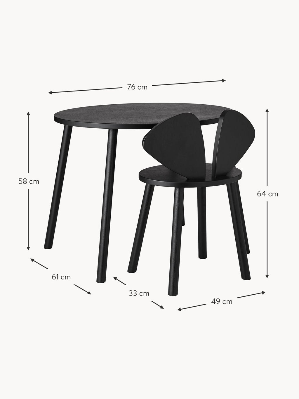 Jervaulx Children's Table with Children's Chair, Set of 2