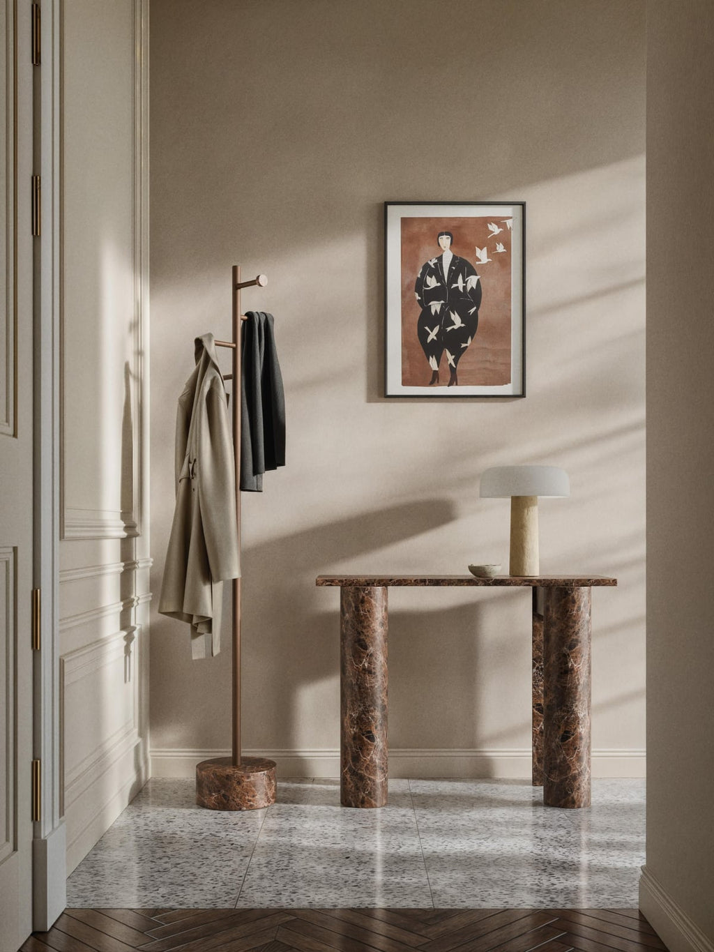 Jervaulx Clothes Rack with Marble Base