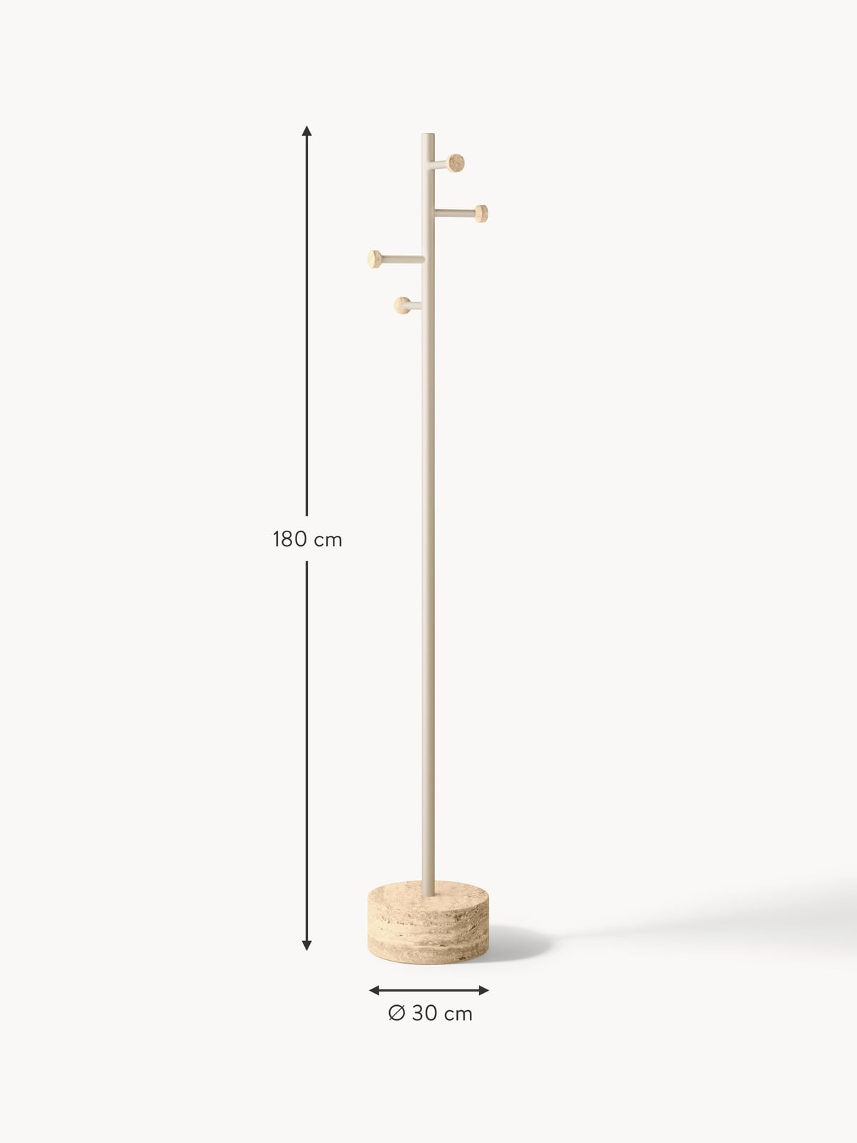 Jervaulx Clothes Rack with Travertine Base
