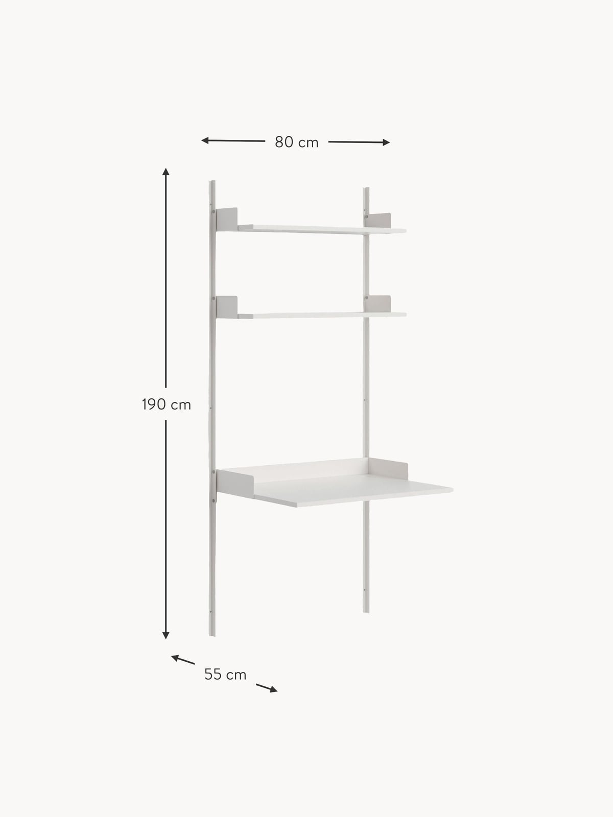 Jervaulx Wall Desk New with Shelves