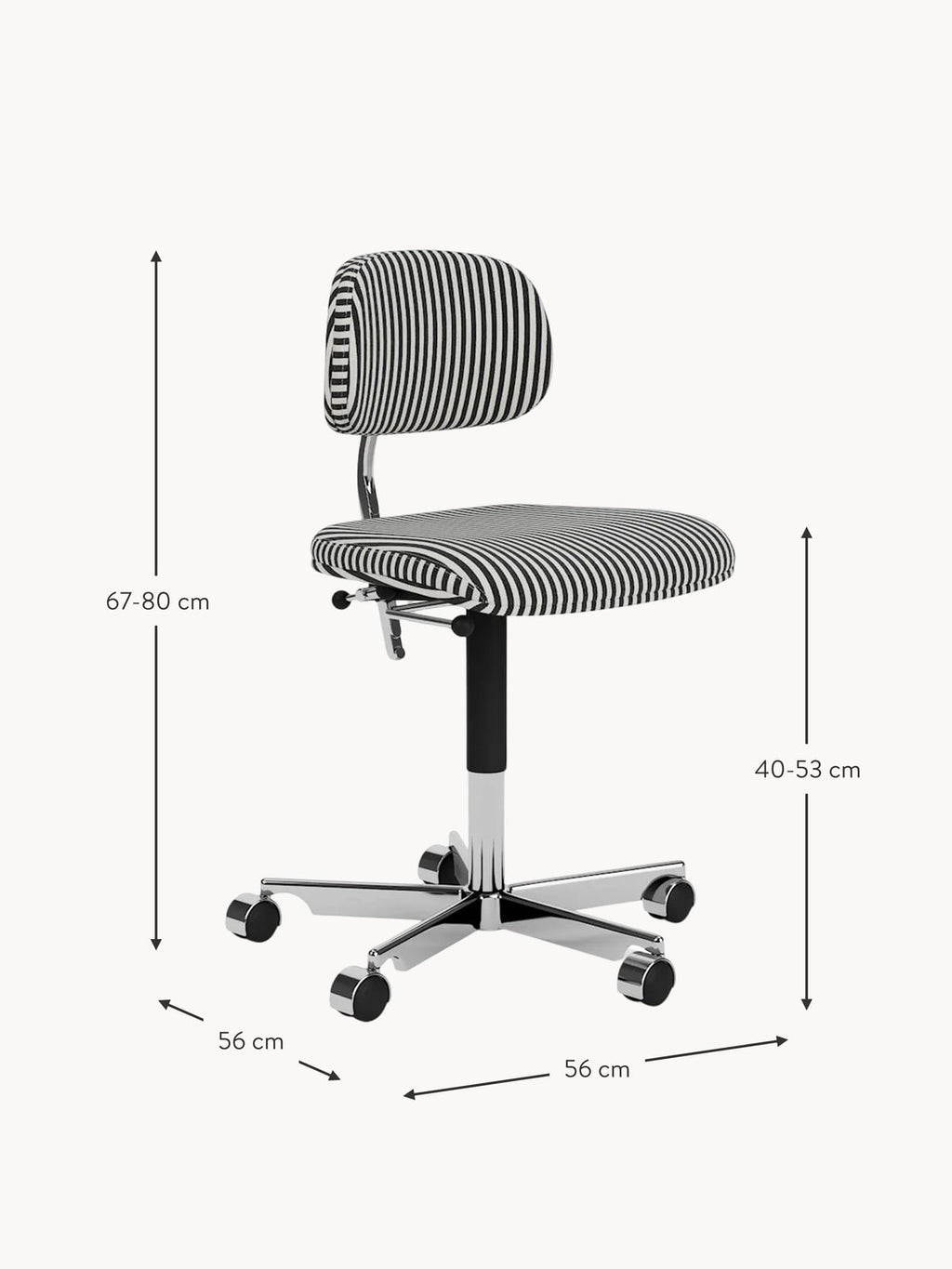 Jesmond Office Chair Kevi 2534U, Adjustable Height