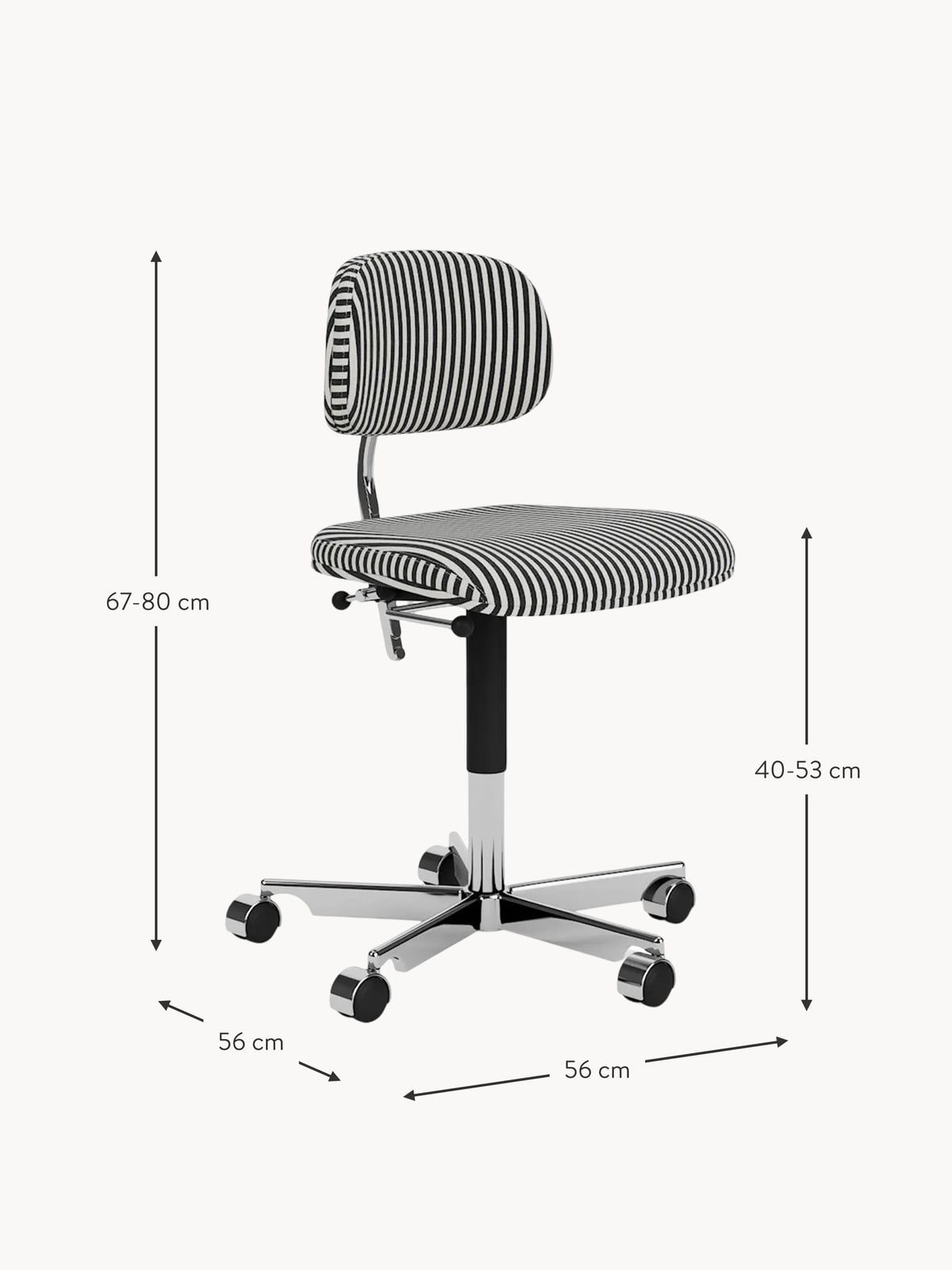 Jesmond Office Chair Kevi 2534U, Adjustable Height