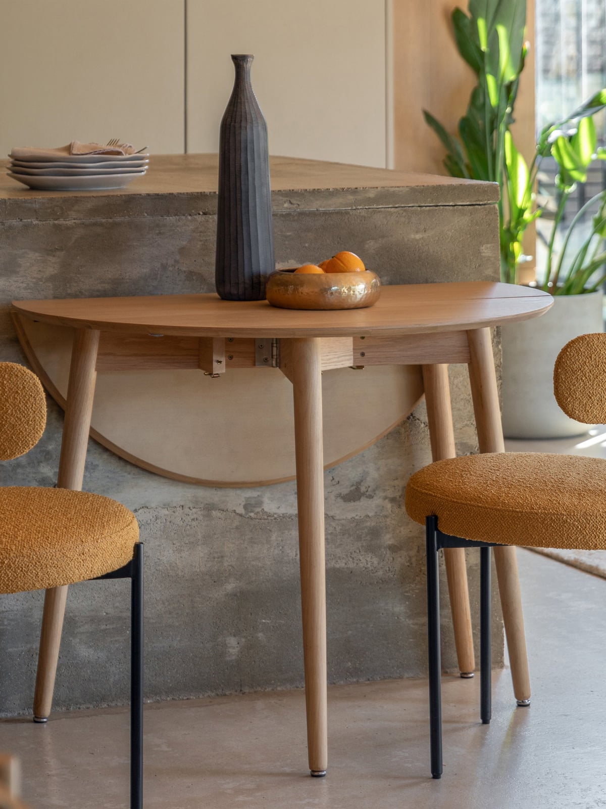 Jesmond Round Folding Dining Table, Ø 100 cm