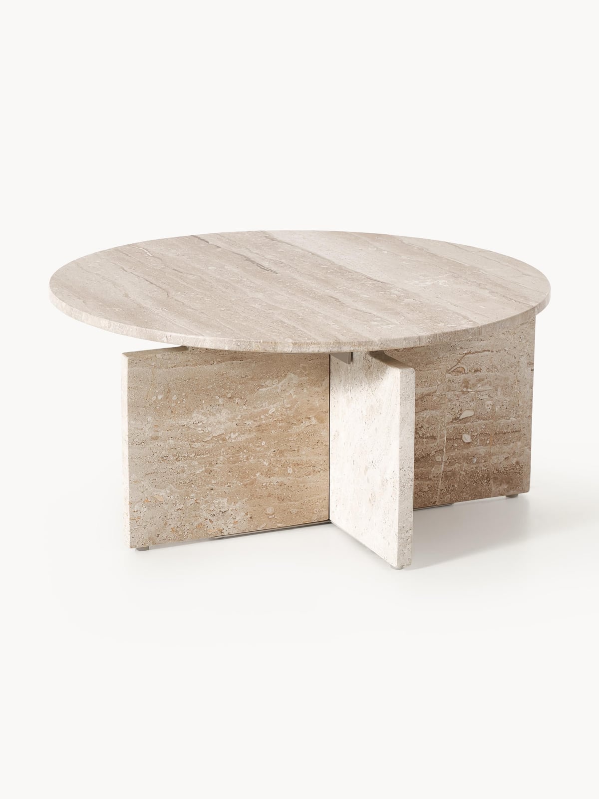Jesmond Round Travertine Coffee Table