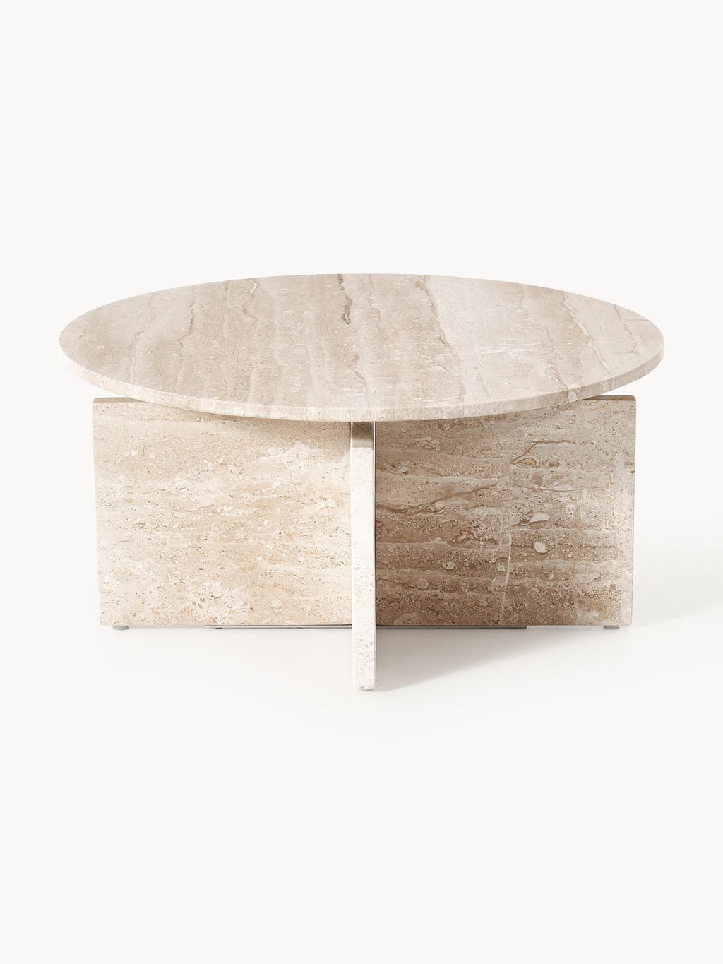Jesmond Round Travertine Coffee Table