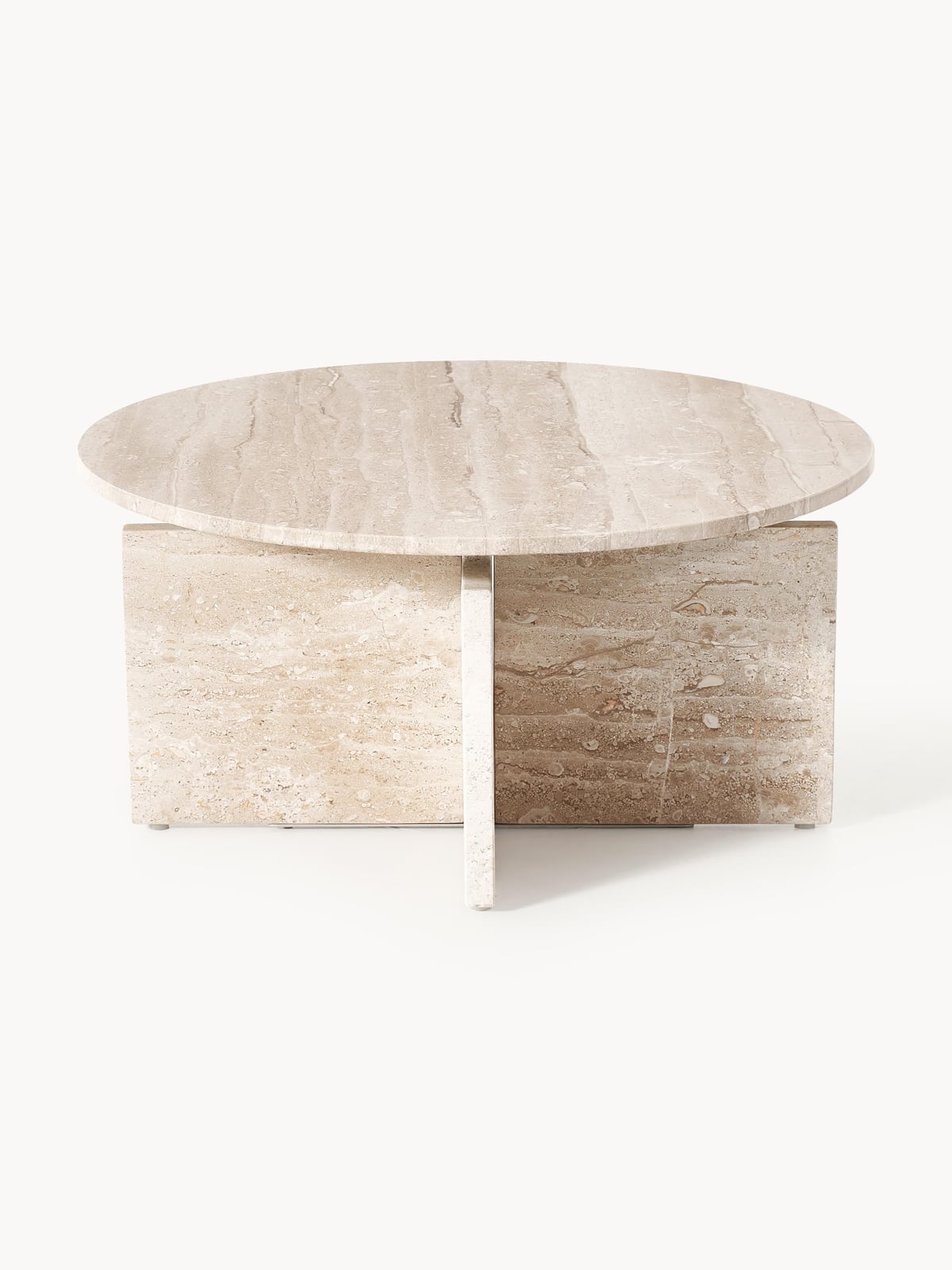 Jesmond Round Travertine Coffee Table