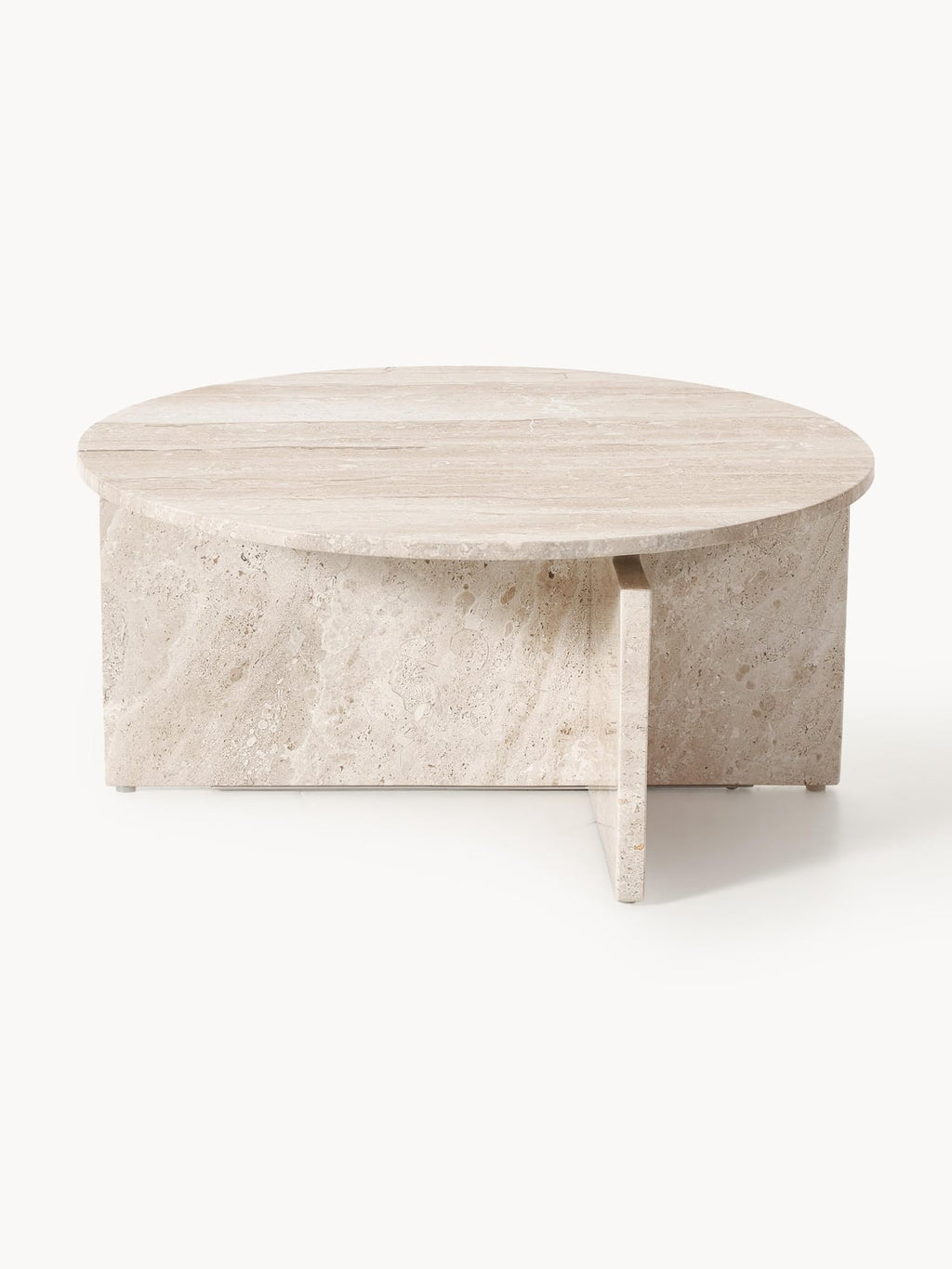 Jesmond Round Travertine Coffee Table