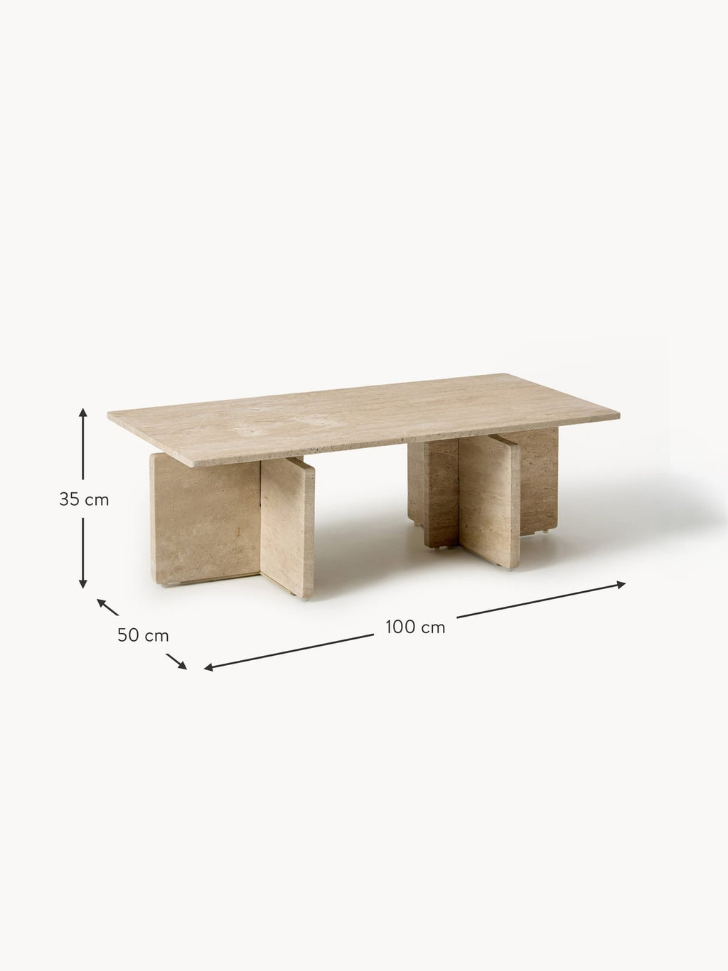 Jesmond Travertine Coffee Table