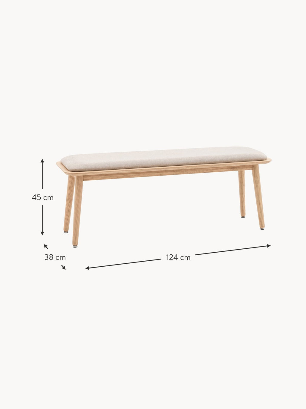 Jesmond Wooden Bench
