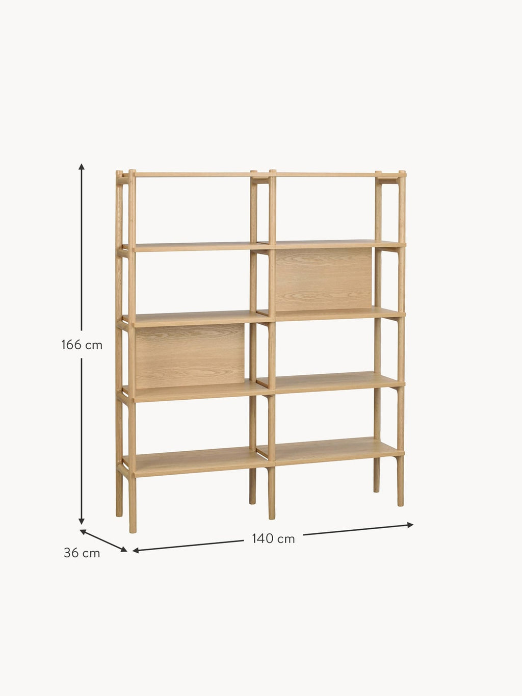 Jorvik Oak Wood Shelving Unit