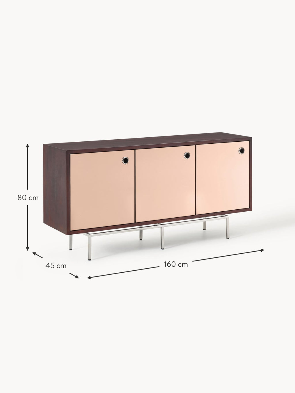 Kelburn Sideboard with Mirrored Glass Doors