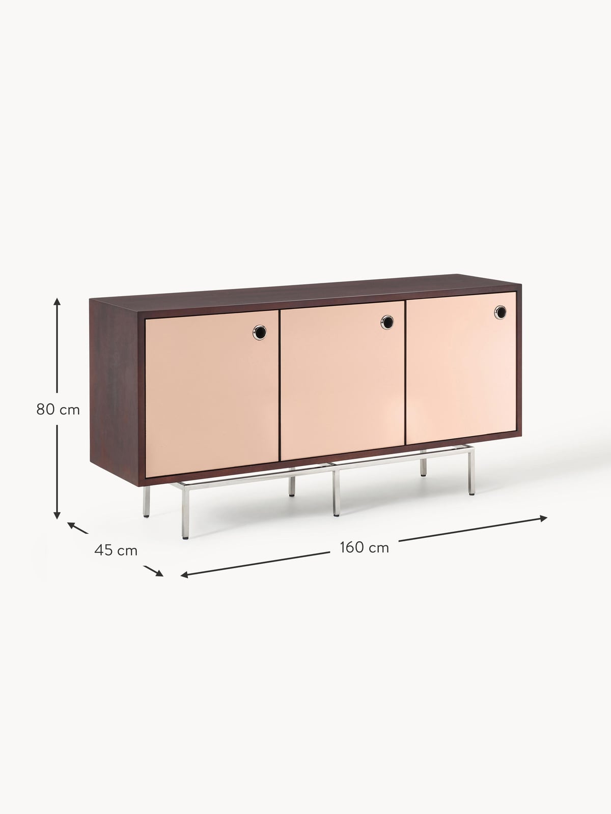 Kelburn Sideboard with Mirrored Glass Doors