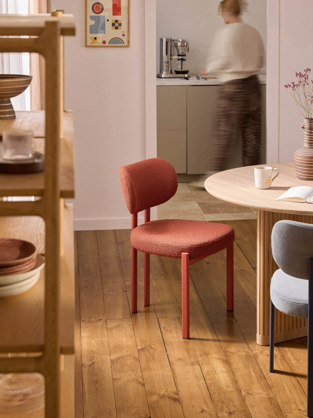 Keldon Upholstered Bouclé Dining Chair
