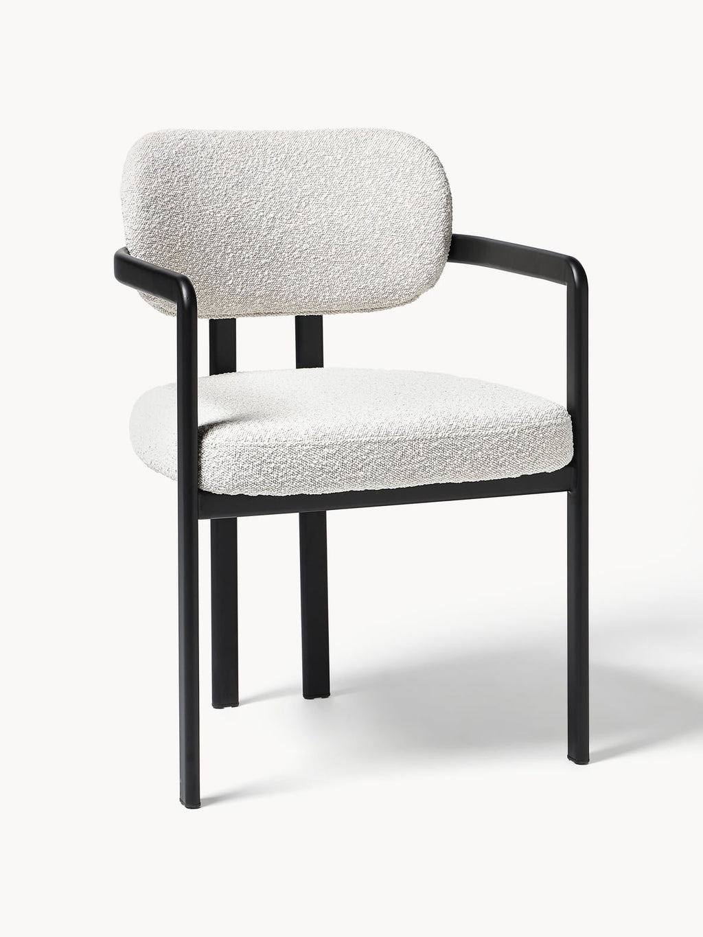 Keldon Upholstered Bouclé Dining Chair with Armrests