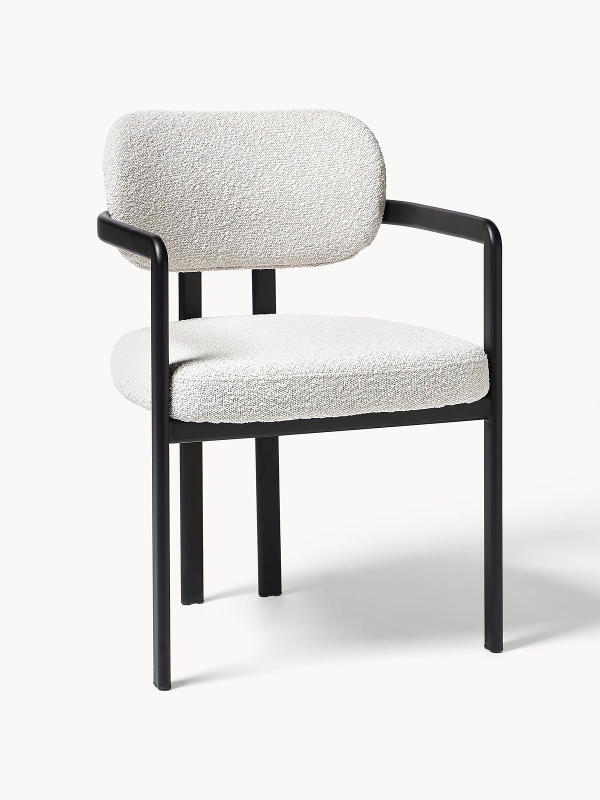 Keldon Upholstered Bouclé Dining Chair with Armrests