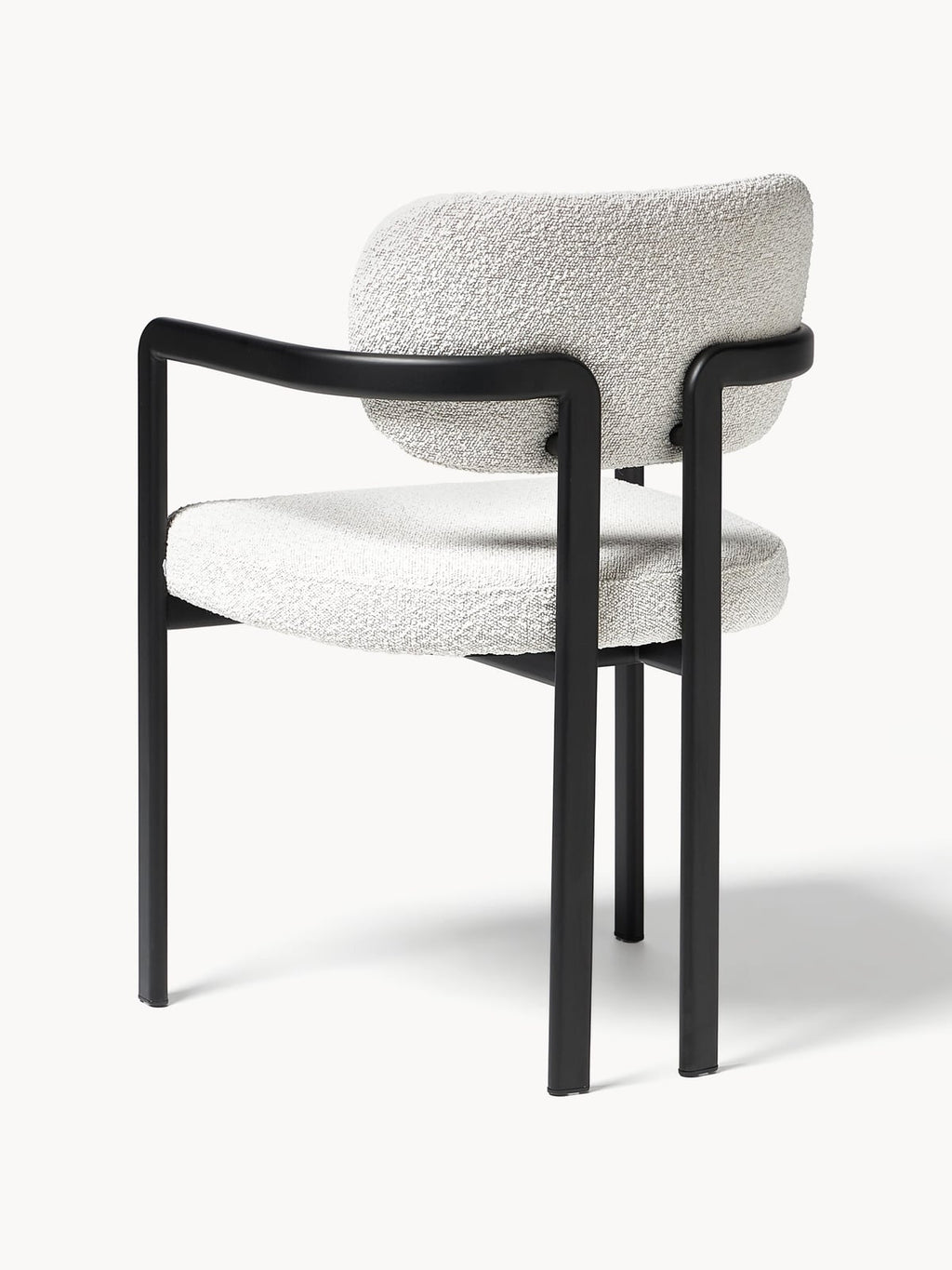 Keldon Upholstered Bouclé Dining Chair with Armrests