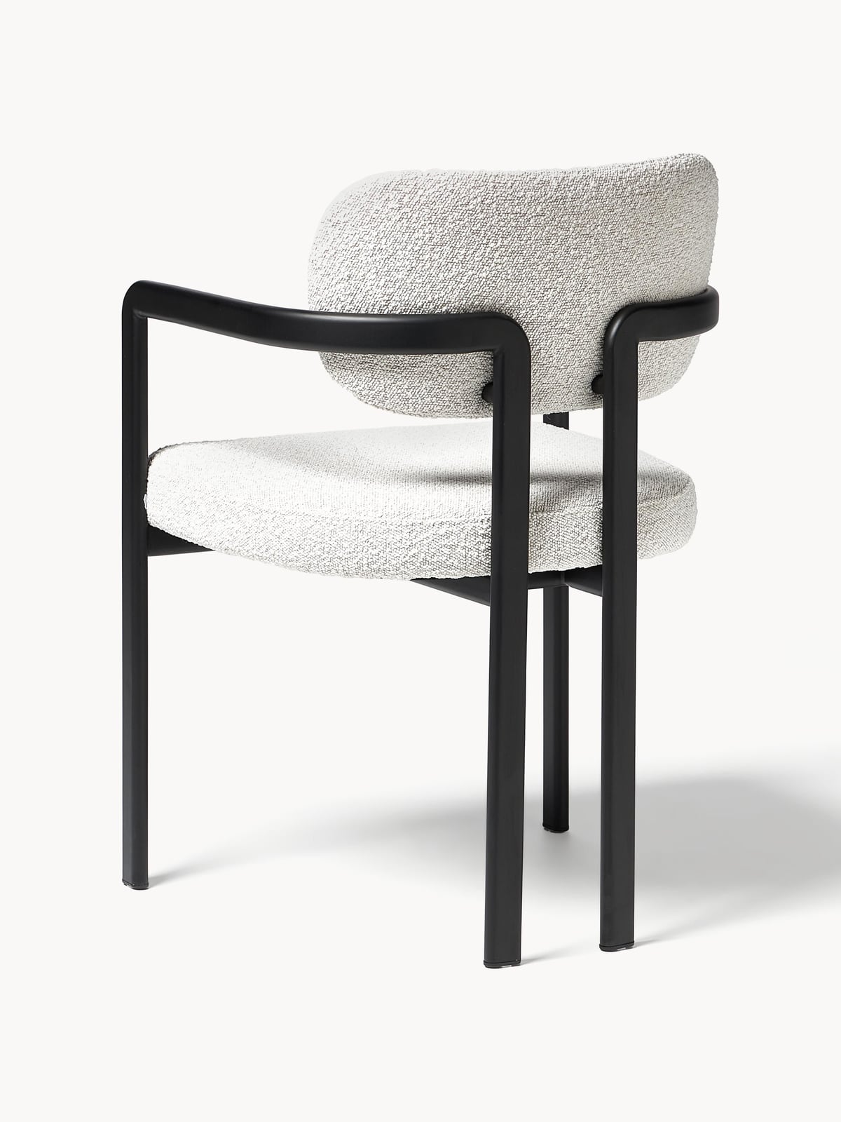 Keldon Upholstered Bouclé Dining Chair with Armrests