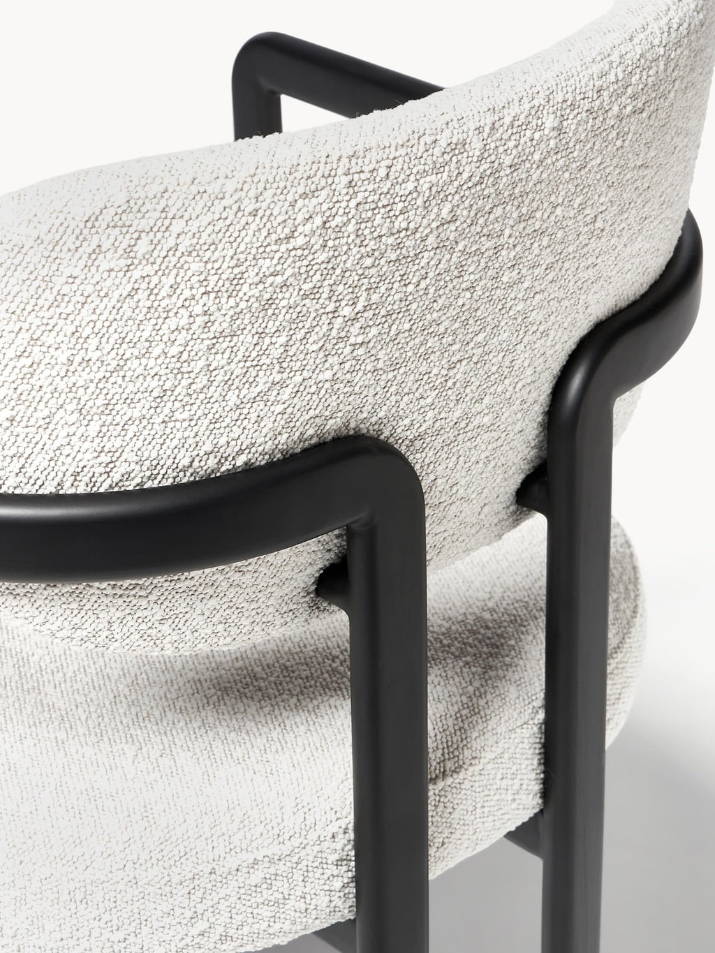 Keldon Upholstered Bouclé Dining Chair with Armrests