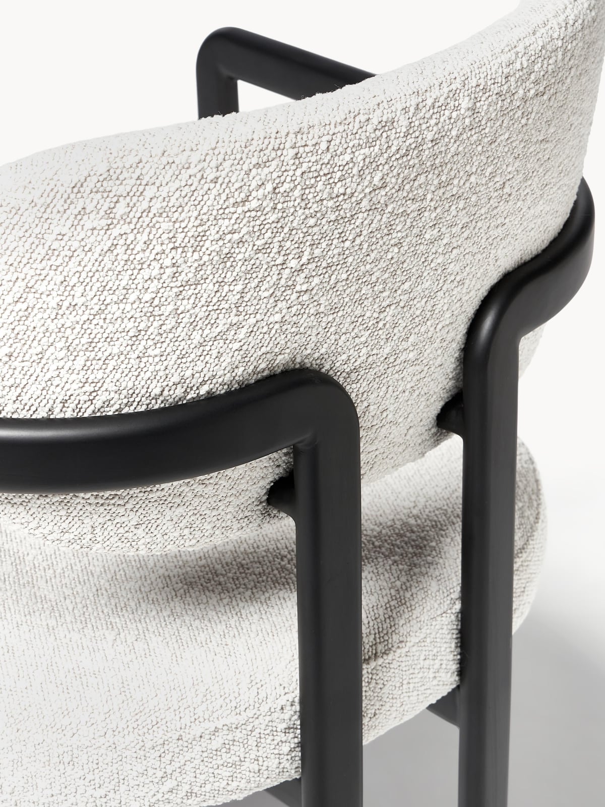 Keldon Upholstered Bouclé Dining Chair with Armrests