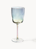 Kelso Mouth-Blown Wine Glasses with a Shimmering Mother of Pearl Finish, Set of 4