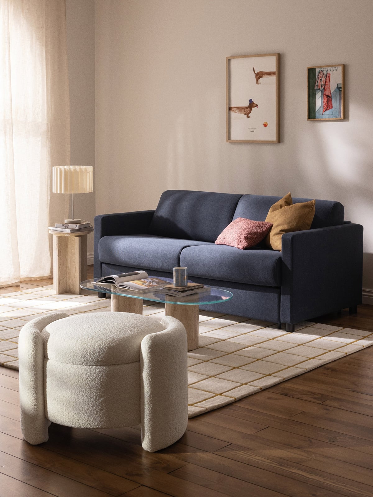 Kelso Teddy Upholstered Stool with Storage Space