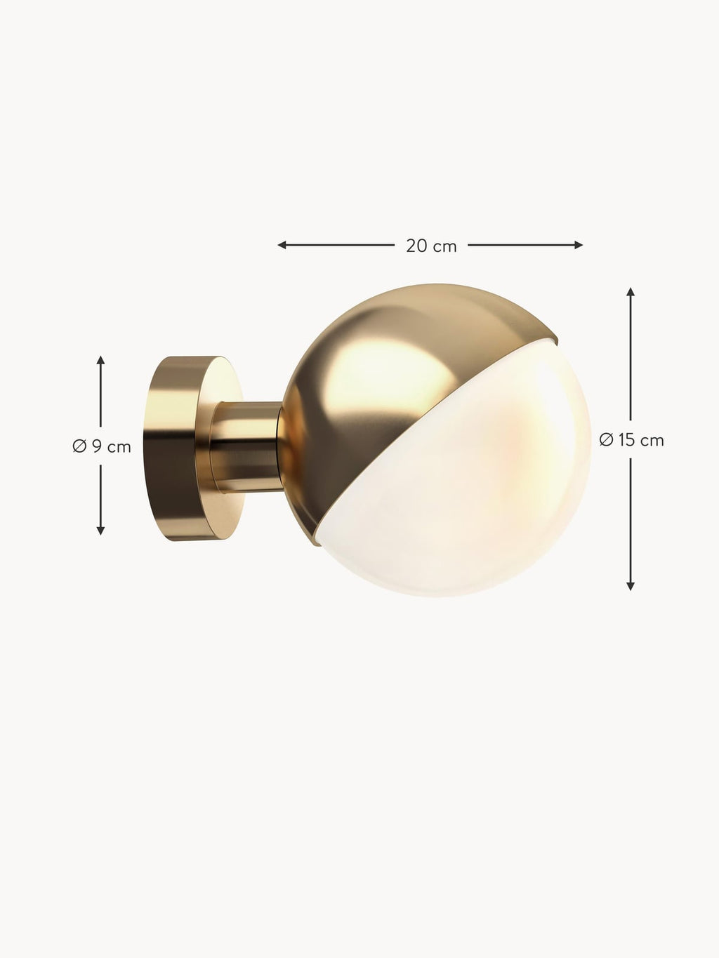Kettleby Mouth-Blown Glass Wall Lamp VL
