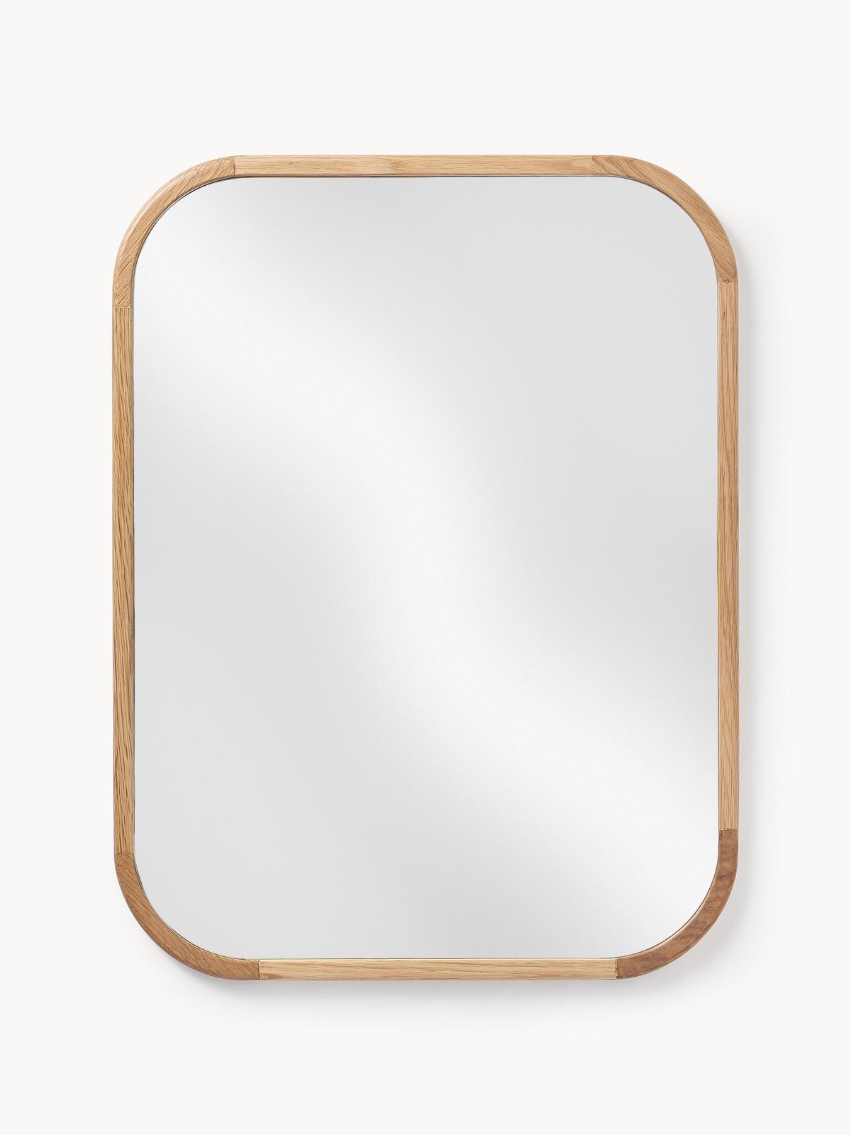 Kettleby Wall Mirror with Oak Wood Frame