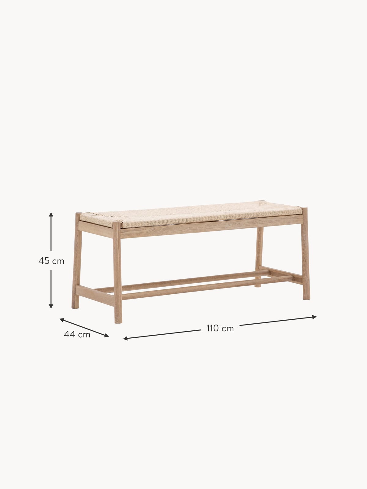 Kexby Handmade Oak Wood Bench