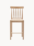 Kexby Handmade Oak Wood Counter Chairs, Set of 2