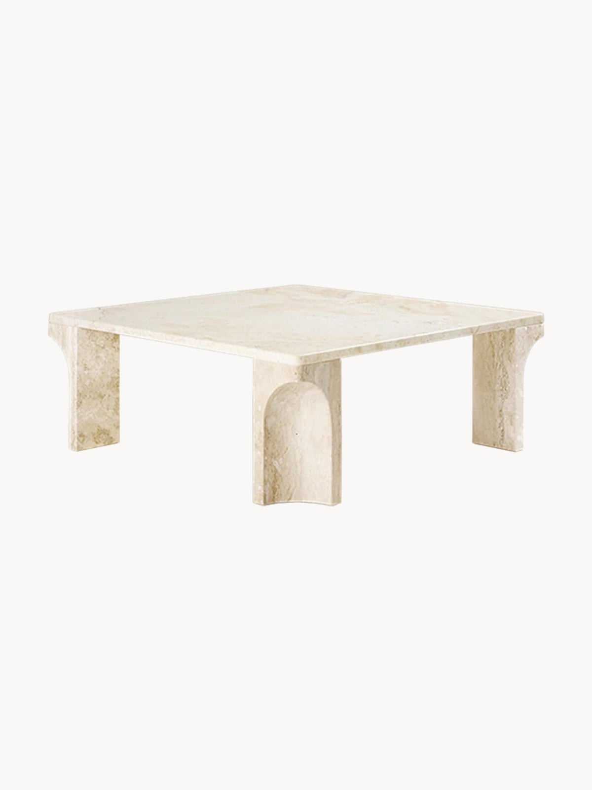 Kilburn Travertine Coffee Table, W 80 cm