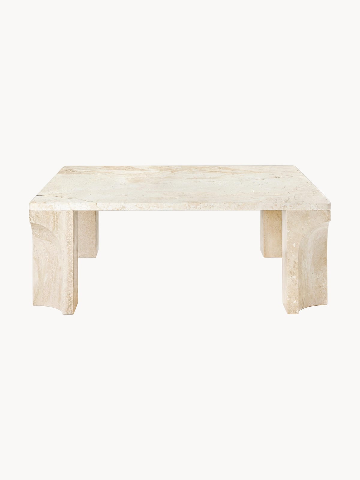 Kilburn Travertine Coffee Table, W 80 cm
