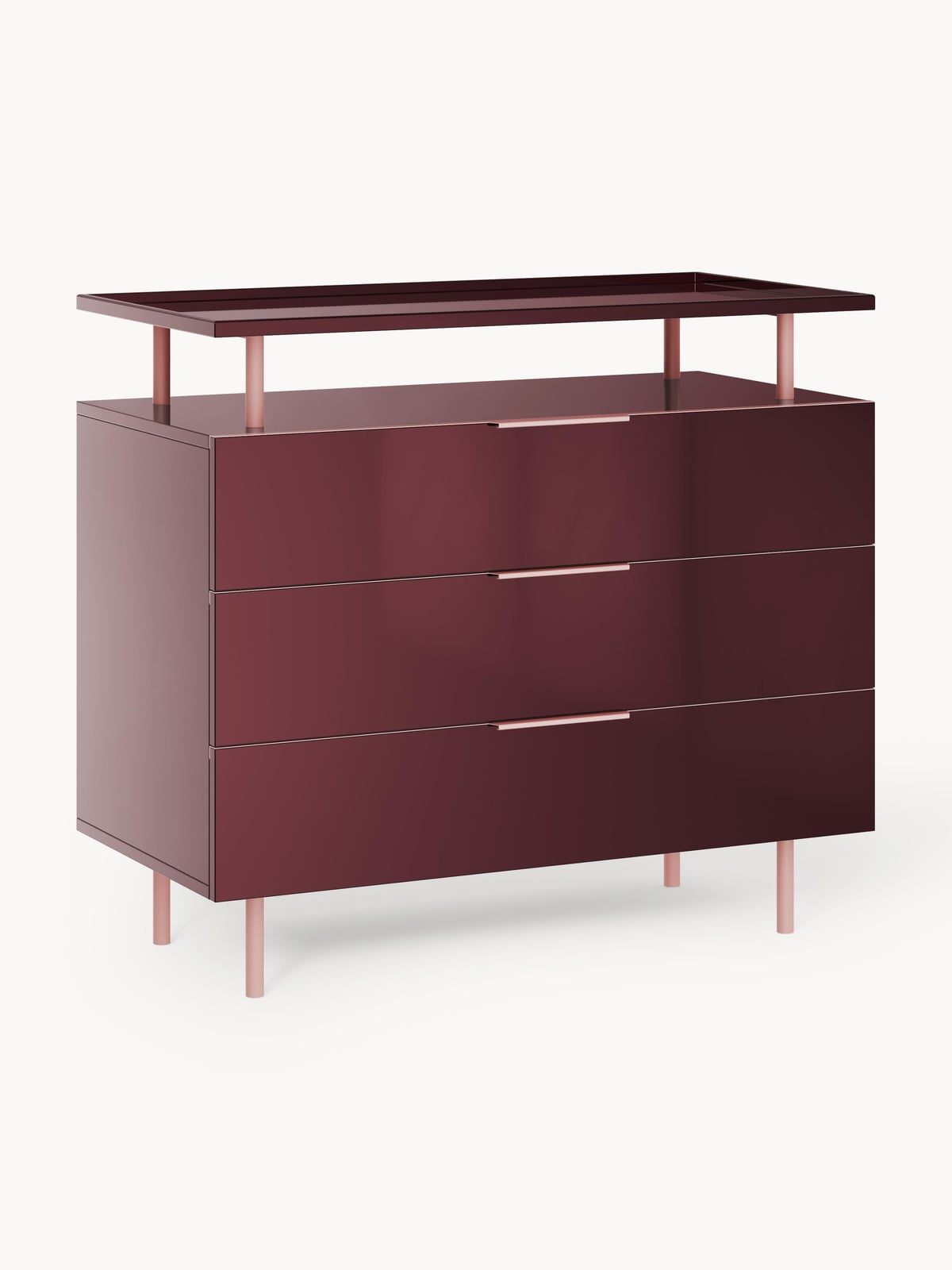 Kingsley High Gloss Chest of Drawers