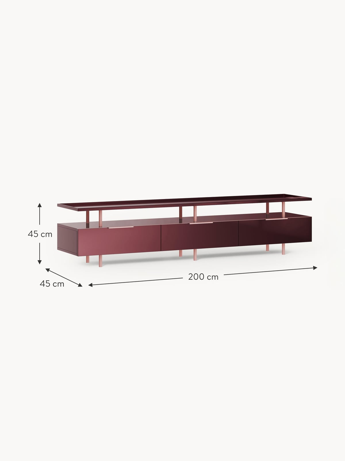 Kingsley High-Gloss Lowboard