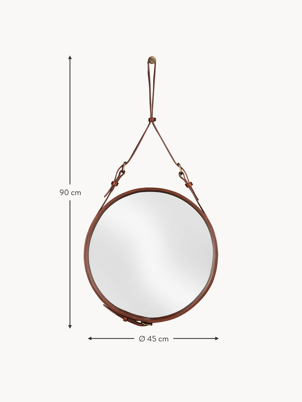Kingsley Round Wall Mirror, Various Sizes
